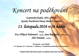 v neděli 13. listopadu 2016 v 16:00 hodin