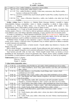 Ohlášky 16.10.2016 - Farnost Újezd u Valašských Klobouk