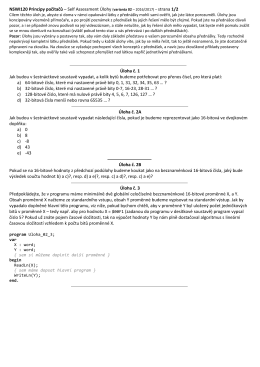NSWI120 Principy počítačů – Self Assessment Úlohy (varianta 02