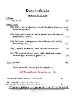 Denn&iacute; menu