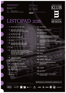 Listopad 2016_Plak&aacute;t - Malostransk&aacute; beseda