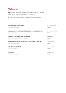 PR akademie - Neziskovky.cz