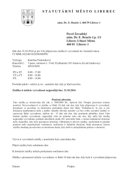 Dokument - Statut&aacute;rn&iacute; město Liberec