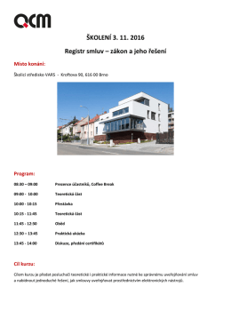 Informace o &scaron;kolen&iacute;