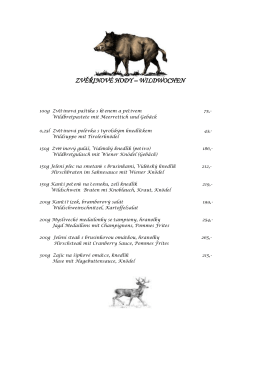 zvěřinové hody – wildwochen