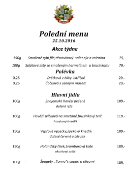 Polední menu 17.10.2016