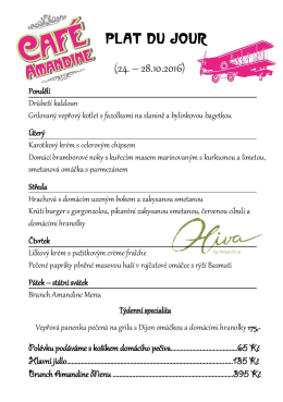 PLAT DU JOUR (24. – 28.10.2016)