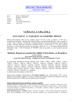 Veřejná vyhláška oznámení o zahájení stavebního