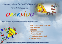 „Maminky dětem“ a „Hasiči” Přerov n/L Vás srdečně zvou na: