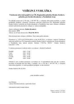veřejná vyhláška
