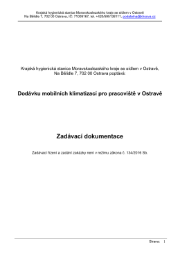 Poptávka na dodávku mobilních klimatizačních jednotek