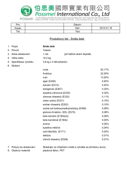 Produktový list - Směs želé