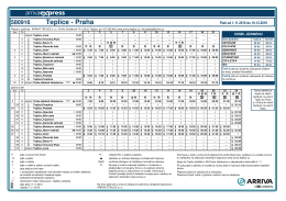 J&iacute;zdn&iacute; ř&aacute;d linky Teplice - Praha, platn&yacute; od 1.11.2016
