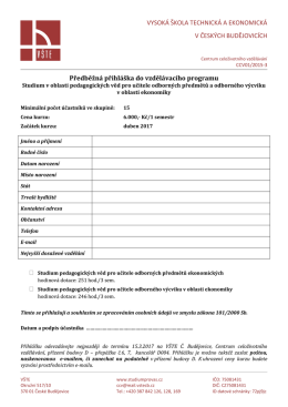 Studium v oblasti pedagogických věd pro učitele odborných