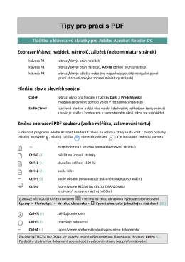 Tipy pro práci s PDF