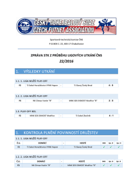 Zpráva STK 22/2016