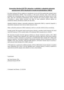Stanovisko Sdružení EPS ČR k dotazům o nakládání s odpadním