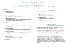 Program sympozia s informacemi pro přihlášení najdete v příloze