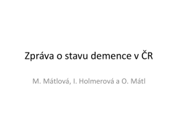 Zpráva o stavu demence v ČR