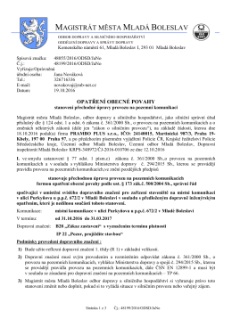 Opatření obecné povahy staveniště