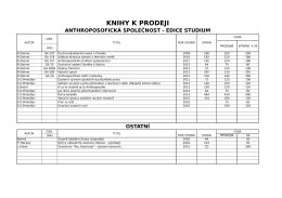 Nakladatelství STUDIUM - seznam dosud vydaných knih