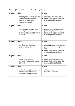 Přípravný kurz k přijímací zkoušce z NJ