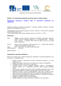 „Zajištění projektových konferencí“ – část E