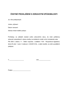 Čestn&eacute; prohl&aacute;&scaron;en&iacute; o zdravotn&iacute; způsobilosti PDF