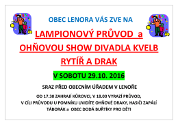 LAMPIONOVÝ PRŮVOD a OHŇOVOU SHOW DIVADLA