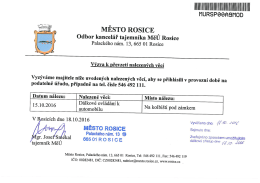 Page 1 e=Ł MĚSTO ROSICE | Odbor kancel&aacute;ř tajemn&iacute;ka MěU