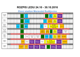 rozpis 24.10.- 30.10.2016 - Zimní stadion Moravské Budějovice