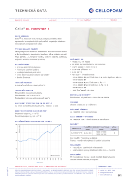 Datov&yacute; list v&yacute;robku Cello&reg; HL Firestop R