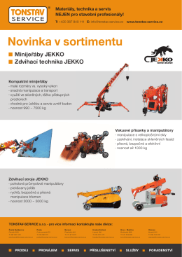 Novinka v sortimentu - TONSTAV