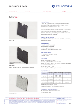 Datov&yacute; list v&yacute;robku Cello&reg; SBF