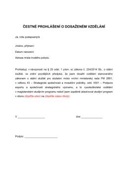 Čestn&eacute; prohl&aacute;&scaron;en&iacute; o vzděl&aacute;n&iacute; PDF
