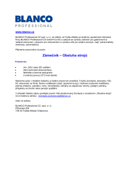 Z&aacute;mečn&iacute;k &ndash; Obsluha strojů
