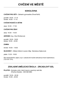 CVIČEN&Iacute; VE MĚSTĚ