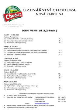 DENNÍ MENU ( od 11,00 hodin )