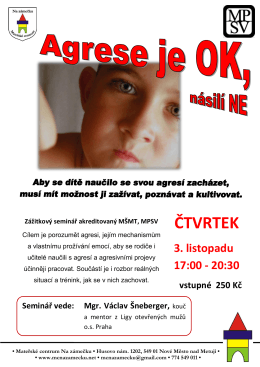 čtvrtek - Mateřské centrum Na zámečku