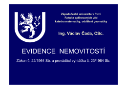 Mapový operát Evidence nemovitostí - Courseware