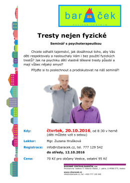 Tresty nejen fyzické 20.10.2016 8:30