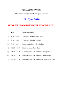 Svoz velkoobjemov&eacute;ho odpadu