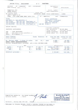 MAKO Blatná, spol. s.r.o. (obj. č. 2) 116.160 Kč vč. DPH