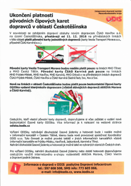 Page 1 Integrovaný dopravní systém Moravskoslezského kraje