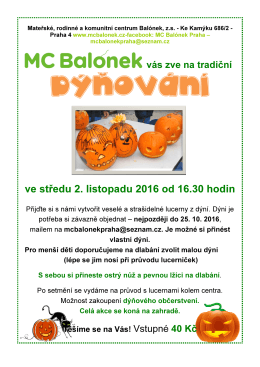dýňování - MC Balónek