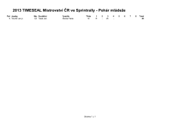 2013 TIMESEAL Mistrovství ČR ve Sprintrally