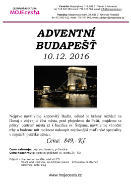 Adventní Budapešť