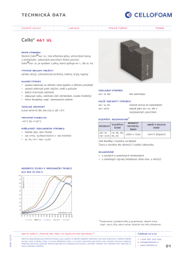 Datov&yacute; list v&yacute;robku Cello&reg; 461 UL