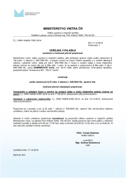 DOMINIKOVIĆ Karlo - Ministerstvo vnitra České republiky