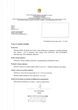 Podkovářské služby na rok 2017 - středisko Kladruby nad Labem